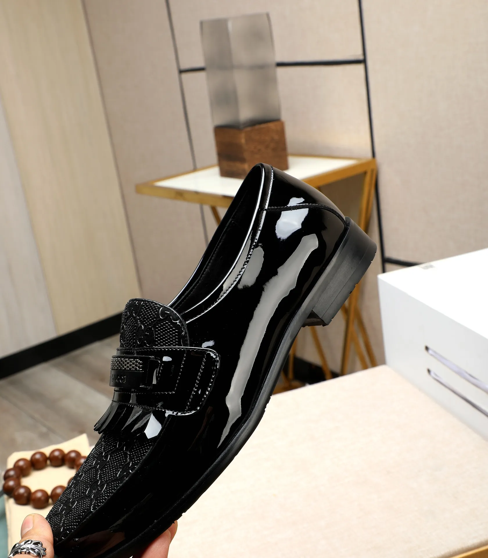 Men's shoes 💰500 📛📛 Original version (water-dyed cow lining) GUCCI official website formal shoes 🌀 Italian 🇮🇹 imported cowhide ➕ top imported water-dyed cowhide lining 💋 fine handmade original bottom, the real thing looks better when photographed in person Standard size 38-44 (45 46 customized)